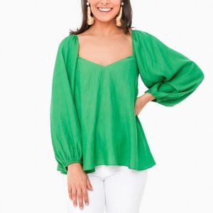 Pomander Place Palm Green Pippa Puff Sleeve Blouse